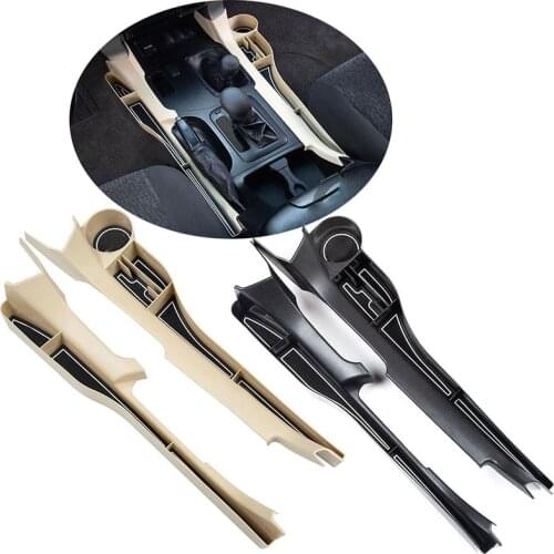 Black/Beige ABS Centre Console Seat Crevice Storage Box Organize Bag For Toyota Land Cruiser Prado 120 FJ120 2003 - 2008 2009