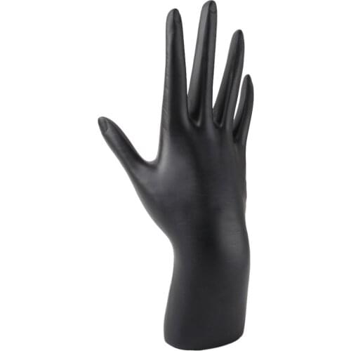 Black Polyresin Hand Form Display Bracelet Ring Necklace Chain Stand Holder