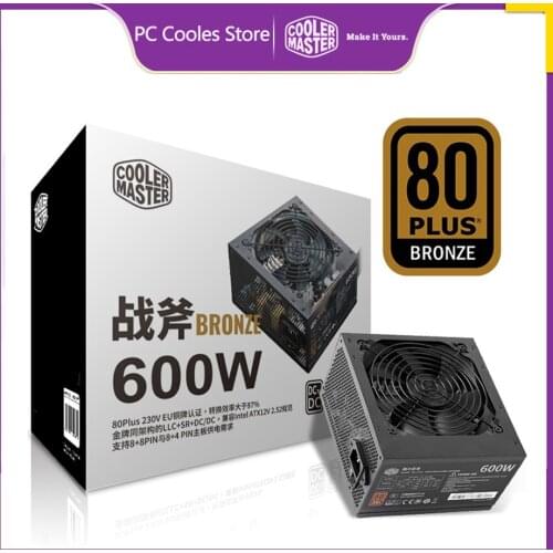 CoolerMaster 500W chassis power supply 80Plus bronze medal DC gold medal architecture with silent fan 12V 400/550/600/550 watts