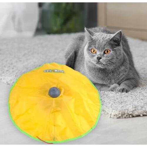 Electric Cat Toy Turntable Intellectual Interactive Cat Toys Plastic Pet Cat Plate Amusement Toys Game Spinning Toys for cats