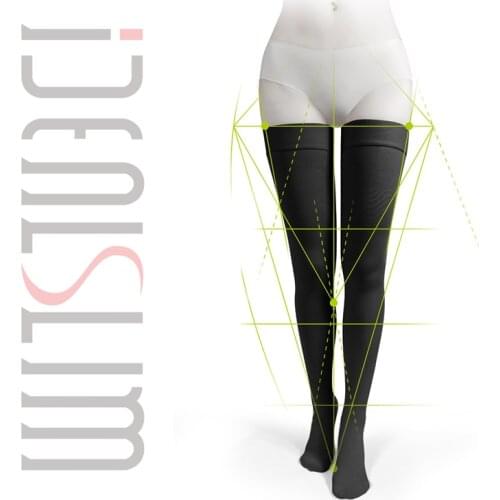 IDEALSLIM 23-32mmHG Calf Support Graduate Compression Thigh High Support Brace for Varicose Veins