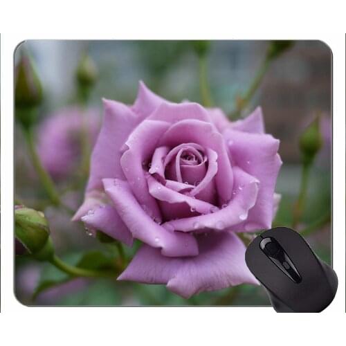 Gaming Mouse Mat,Nature macro rose flower -Stitched Edges