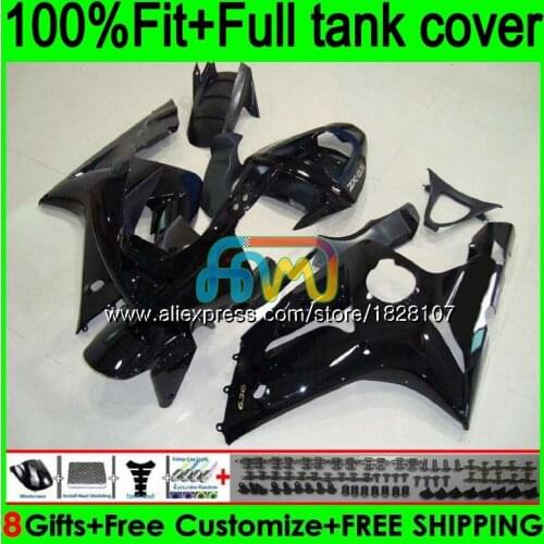 Injection For KAWASAKI ZX 636 6R 6 R 600CC ZX600 ZX636 137BS.14 ZX-636 ZX-600 ZX-6R 2003 2004 ZX6R Gloss black 03 04 Fairings