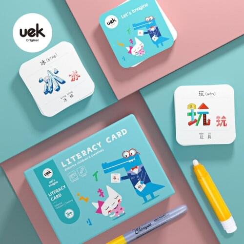 Enlightenment Learn Chinese characters hanzi Cards double side Chinese books for children kids baby early education Age 3 to 6