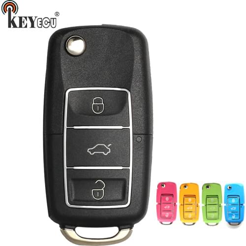 KEYECU (English Version) X001 Series Colorful for V*W B5 Style 3 Button Universal Remote Key for VVDI Key Tool