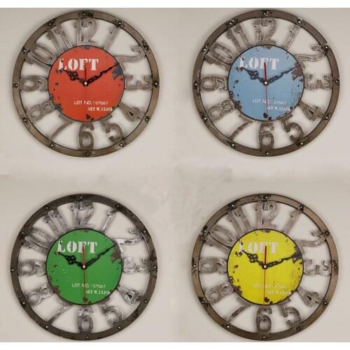 Retro Creative Nostalgic Clock American Country Cafe Decoration Wall Clock Quartz Wall Clock