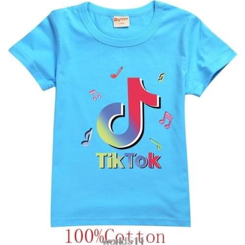 Tik Tok Boy Summer Childrens Short-sleeved Tops Casual Blouses T Shirt Summer Clothes Trendy boys Tee Shirt girls clothes