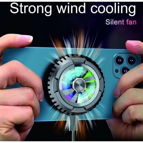 Magnetic suction mobile phone radiator mobile phone flat semiconductor cooling cooling dazzling lighting game cooling fan