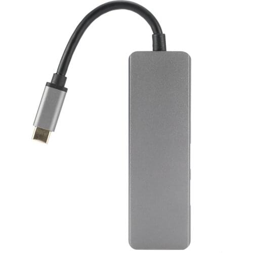 Multifunction USB C Hub 4Kx2K 30Hz 5 In 1 Type C To HDMI-Compatible USB 3.0 Adapter Card Reader Type C Expansion Dock For Laptop