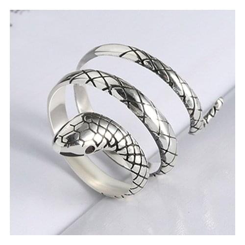 Trendy Snake Animal Lady Finger Rings Original Jewelry For Women Open Party Ring Girls Students Gift