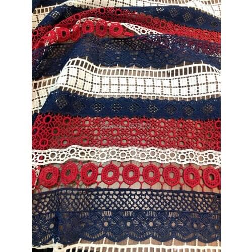 Latest Design African Lace Fabrics High Quality Lace Guipure Cord Lace Fabric For Women Party Dress Material HF247