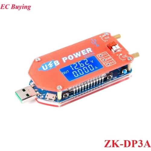 DP3A Digital Display USB Adjustable Power Supply Module DC 1-30V 15W QC 2.0 3.0 FCP Quick Charge Mobile Boost Control Regulator