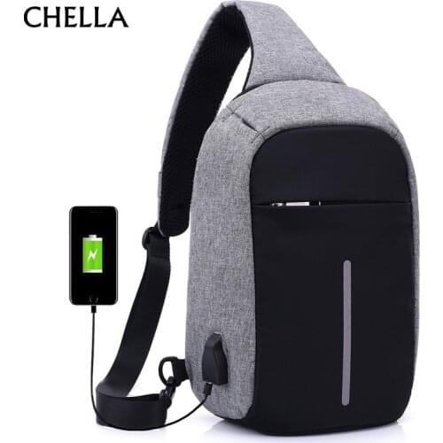 Men Anti Theft Backpack USB Rechargeable Crossbody Women Bags Boys Girls Single Shoulder Bag Backpacks Sac A Dos Homme BP0205