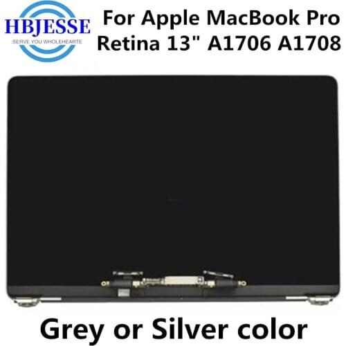 Laptop Silver OR Grey A1706 A1708 LCD Screen Display Assembly for Macbook Retina 13" A1706 A1708 Full LCD 2016 2017 Year