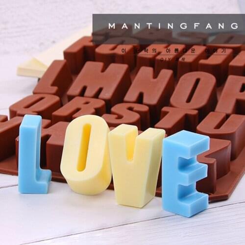 SJ 3D Capital English Letters Silicone Form For Candle Making Aromatherapy Cement Mold DIY Alphabet Birthday