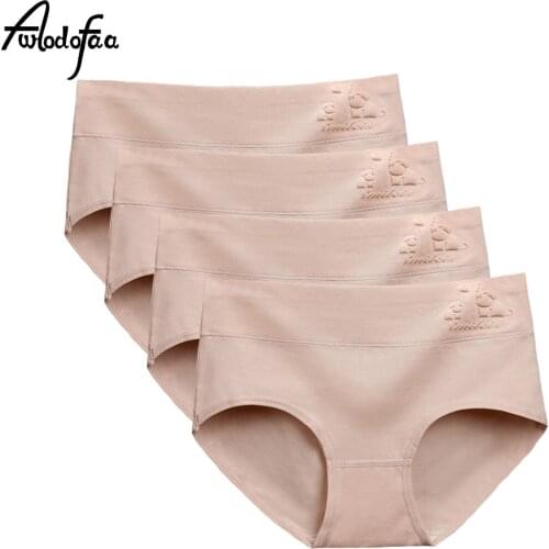 4Pcs/Lot Cotton Panties Female Underpants Sexy Panties Women Briefs Underwear Comfortable Ladies Pantys Lingerie 6 Solid Color