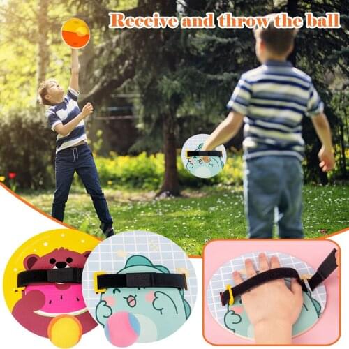 Outdoor catching toys For Child Toss and Catch Ball Set for Kids-Paddle Catch Ball Games Toy Outdoor Games family games