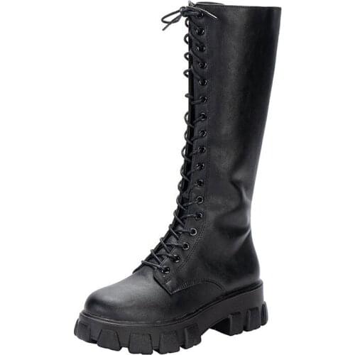 Fashion Shoes For Women Pu Boots Sexy High Boots Knee-high High Heels 2021 Spring Autumn Booties Female Plus Size 35-43