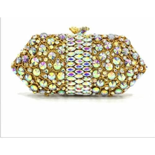 Women Crystal diamond Clutch purse Evening Bag Bridal Wedding Party Dinner clutches bags Diamond Minaudiere Handbag Purses gift
