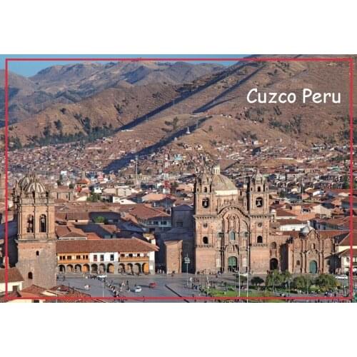 Cuzco, Peru Rigid Metal Wrapped Refrigerator Magnets 20469 Tourist souvenirs