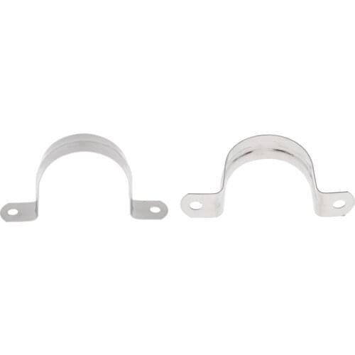 2x Stainless Steel Saddle Clip Clamp Stormwater Downpipe 40/50mm