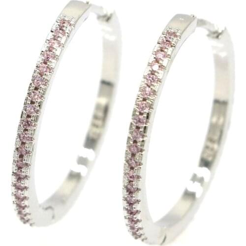 56x25mm Deluxe Created Long Big Created Fire Rainbow Mystic Topaz Cubic Zircon Gift For Womans Dating Silver Earrings