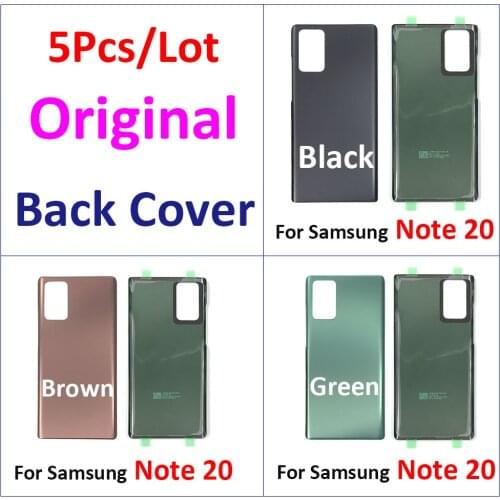 5Pcs/Lot,Original Back Door Case Battery Rear Housing Back Cover With Adhesive Sticker With LOGO For Samsung Galaxy Note 20