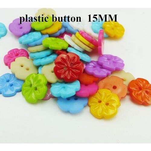 100PCS 15MM Carving mixed flower shape Dyed RESIN buttons coat boots sewing clothes accessories R-210
