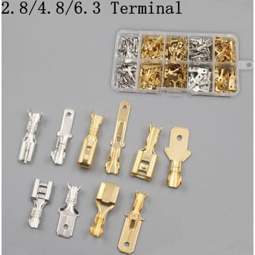 6.3mm 4.8mm 2.8mm insert spring plug terminal block combination set
