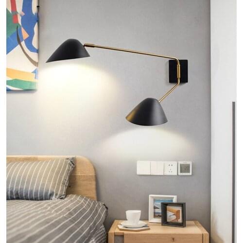Duckbill Lampshade Industrial wall light Post-modern G9 Creative Rotatable swing arm wall lamp Indoor Home decorative wall lamp