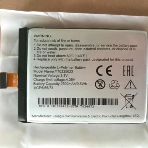 2500mAh battery For Yotaphone 2/YD201/YD206/YT0225023 Batteries + track code