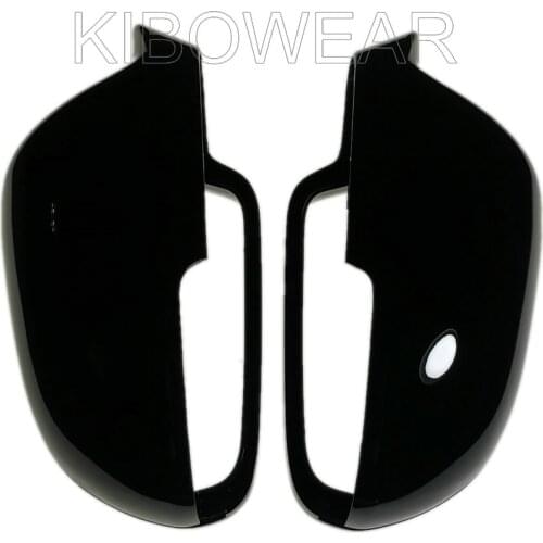 Side Wing Mirror Caps For Skoda SuperB B6 3T Octavia (1Z) MK2 A5 Covers 2009 2010 2011 2012 Black Pair