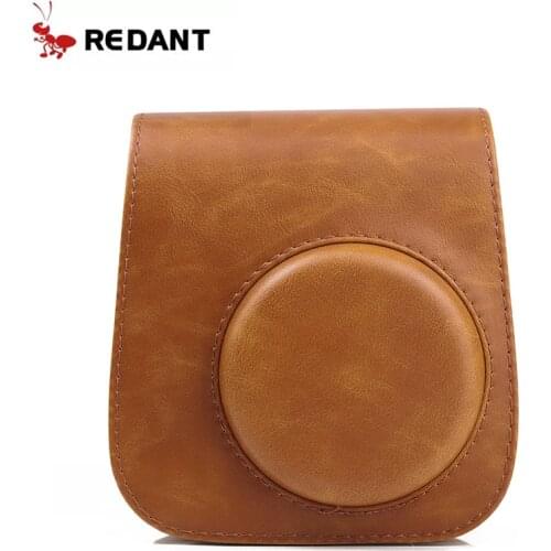 For Instax Mini 11 9 8+ 8 Instant Film Camera Case, Quality PU Leather Protective Soft Carry Bag Cover with Shoulder Strap