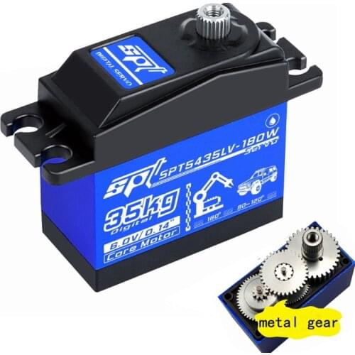 Digital Metal Gear Servo SPT5425LV SPT5435LV RC Boat Parts 25KG 35kg 90° Large Torque For 1:8 1:10 RC Robot Car Boat