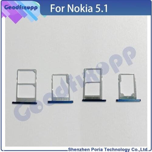 For Nokia 5.1 SIM Card And Adaptors Take The Chip Tray Support Cassette-Replacing Housing Repair Parts SD Card Slot