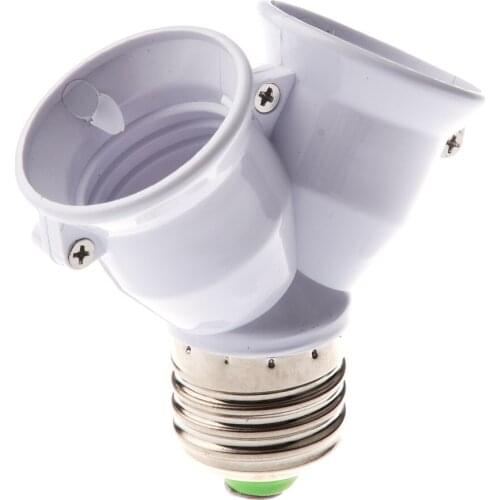 E27 1 to 2 E27 LED Light Lamp Bulb Adapter Converter Split Splitter Base Socket