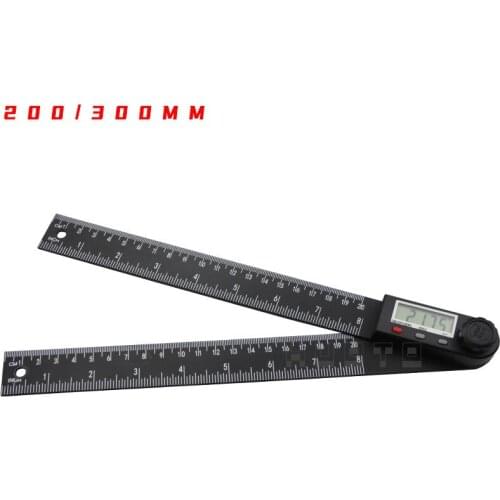 Electronic Digital Display Angle Ruler Protractor Woodworking Ruler Angle Measuring Instrument 360 Degree Angle Ruler Plastic