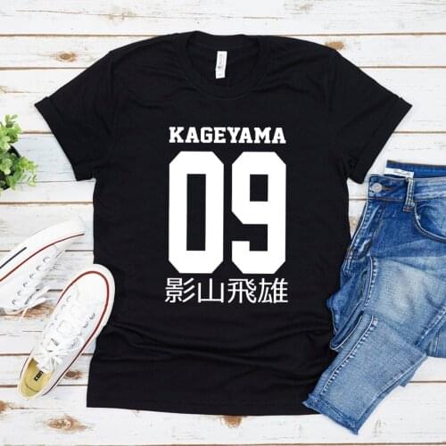Kageyama Tobio Haikyuu Anime Printing Women Tees Shirt Short Sleeve Tops Harajuku Tshirts Summer Mens Graphic T Shirts