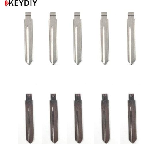 KEYDIY 10 pcs/lot Metal Blank Uncut Flip KD-X2/Handy Baby2/VVDI Remote Key Blade Type #17 for Citroen Car Key Replacement
