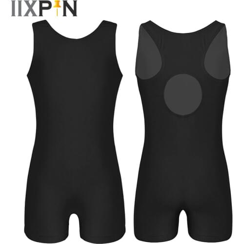 IIXIPN Girls Ballet Dance Leotards Sleeveless Keyhole Back Ballet Dance Gymnastics Leotard Jumpsuit Unitard Dancewear Kids Dance
