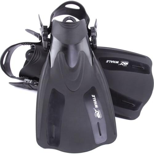 WHALE FN-200 Swimming Fins Adult Short Scuba Snorkeling Shoes Swim Fins Trek Foot Flipper Diving Flippers Diving Fins with Heel
