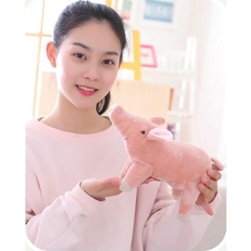 Small cute plush pig toy simulation pink pig doll about 25cm 2687