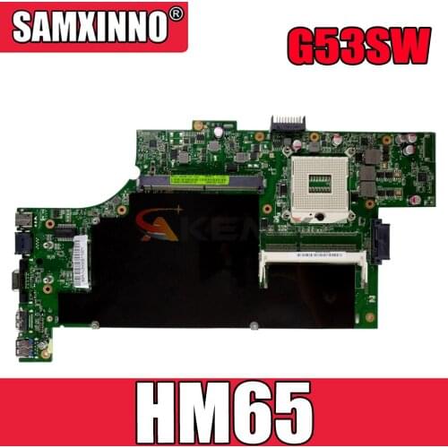 Akemy Laptop motherboard for ASUS G53SW G53SX VX7 G53S original mainboard HM65 4-Slots
