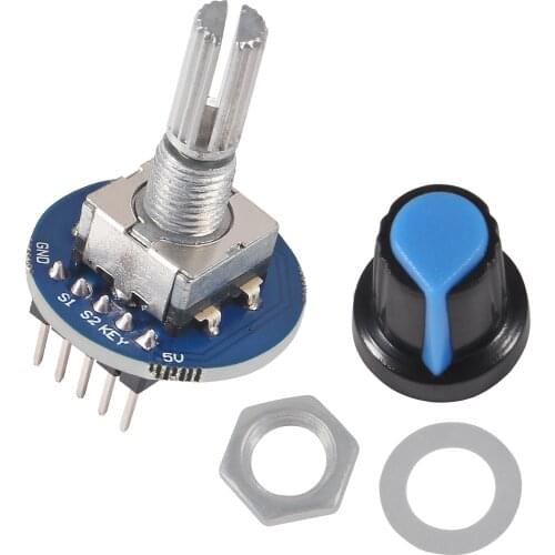 Rotary Encoder Module for Arduino Brick Sensor Development Round Audio Rotating Potentiometer Knob Cap EC11