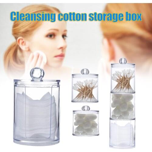 Cleansing Cotton Storage Box Transparent Plastic Medicine Bottle for Storage Cotton Swabs and Cotton Pads ALI88