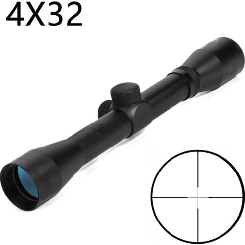 4x32 Optical Rifle Scope Hunting Tactical Sniper Scope Telescope Airsoft with 20mm/11mm Rail mounts