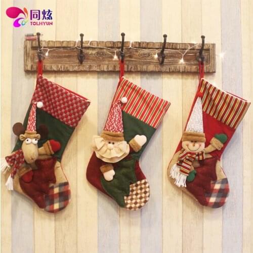 Christmas decoration cloth Christmas socks Christmas Tree Pendant Gift Bag gift bag old man Snowman deer socks