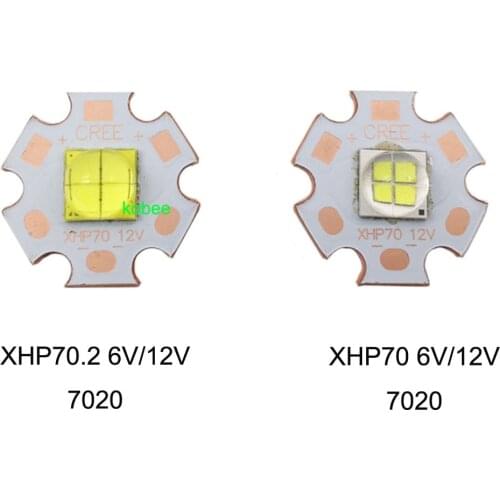 Epileds 7070 20W 12V 6V Led replace Cree MKR XHP70 XHP50 LED Emitter Cool White 6500K LED Chip Light with 20mm Copper PCB