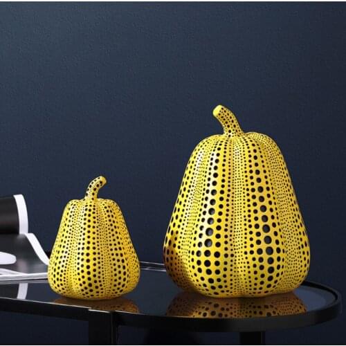 European Yellow Spotted Pumpkin Decoration Animal Modern Office Wine Cabinet Art Home Decoration Accessories