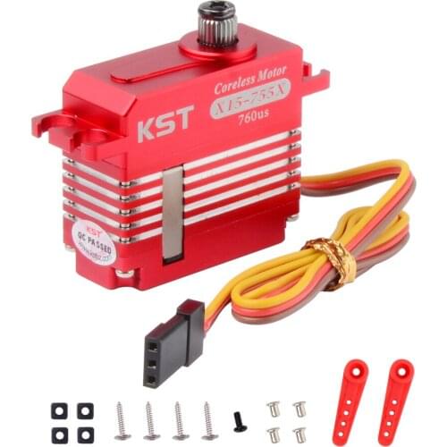 KST X15-755X Digital Servo Coreless 10.2KG Metal Gear RC Helicopter For UAV RC Car Boat Robot Arm Helicopter Airplane